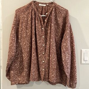 Doen Jane Blouse in Terra Garden Bloom, size M.